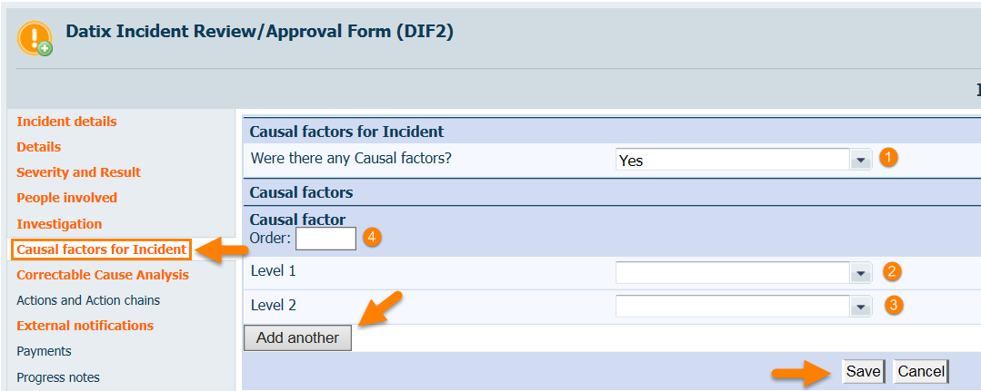 Datix Incident Review Form Casual Factors